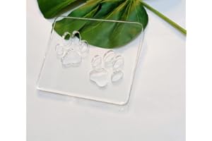 YUXUANISH Double Paw Print Router Template, Router Inlay Template,Woodworking Router Template Tracing Guide (5.75" x 4.75")