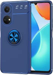 Custodia Honor X7 DESSEN: Anello 360° E Supporto Magnetico, Antiurto Morbida, Nero