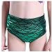 Little Girls 2 Pcs Princess Mermaid Tail Swimmable Costumes Bikini Set Swimwear, Purple and Green, Large / 4-5 Years