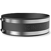 AC Infinity Noise Reduction Clamp 8", Duct Coupler &amp; Stainless Steel Clamps | Airtight Rubber Coupling, Reduces Vibration And Noise for Inline Fans, Carbon Filters, Grow Tents, HVAC Systems &amp; Ductwork