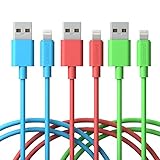 Apple Lightning Cable, Cambond 3 Pack Apple Certified Cable Stepped iPhone Cord 8 Pin Lightning to USB Charge and Sync for iPhone 8 8 Plus 7 7 Plus 6s 6s Plus 5s iPad iPod ( Blue+Peach+Green 6 ft)