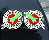 Set of 2 - Planet Express Futurama Sticker Vinyl Decal 4