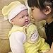 Meiyie 20-inch Soft Body Baby Doll Smile Cuddle Play Doll,in Yellow Stripe Overall
