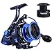 TROUTBOY Spinning Fishing Reel -Unique Main Body, T6 Doluble Anodized Aluminum Spool,13+1 Double Shielded Stainless Steel Ball Bearings, Free Spare Graphite Spool