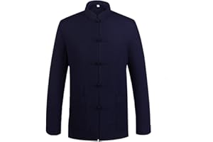 ZooBoo Chinese Tang Suit for Men Kung Fu Clothing Tops Martial Art Cotton Shirt