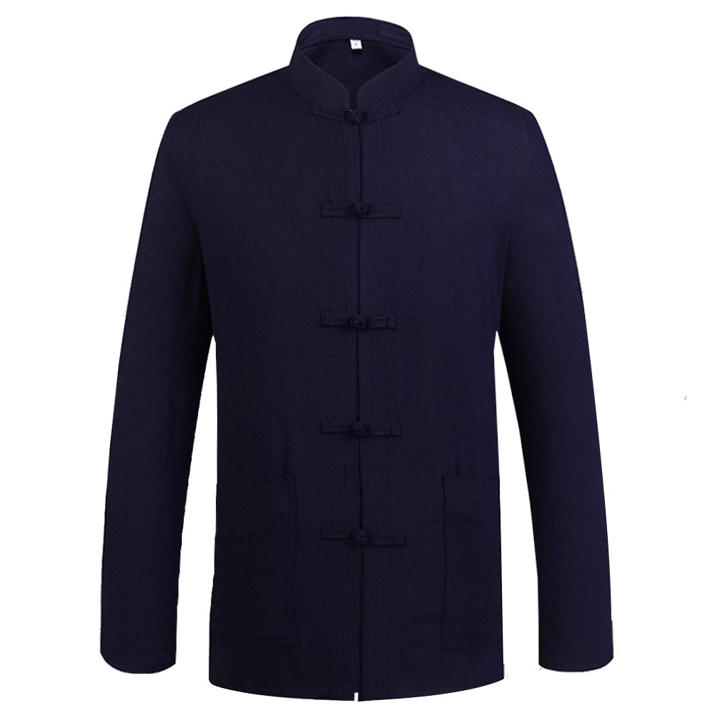 ZooBoo Chinese Tang Suit for Men Kung Fu Clothing Tops Martial Art Cotton Shirt