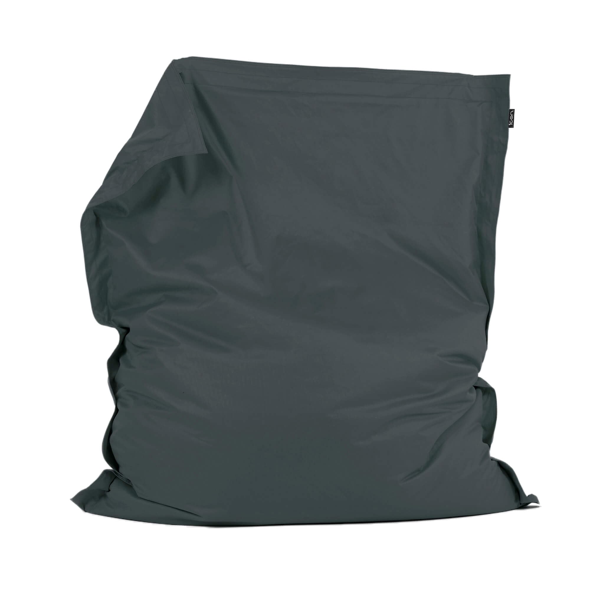 Bean Bag Bazaar Giant Bean Bag, Charcoal Grey, Water Resistant Fabric, Floor Cushion, Beanbag for Indoor and Outdoor Use, Bean Bag with Filling Included, 180cm x 140cm, Gaming, Living Room, Garden