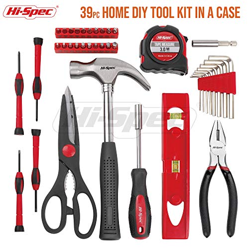 Hi-Spec 39-tlg. Mini Werkzeug Set. Handwerkzeuge in einem kleinen Werkzeugkoffer kompakt für Unterwegs – Bild 3