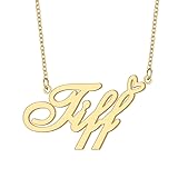 Tiff Personalized Name Necklaces 18K Gold Plated