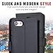 Abacus24-7 iPhone 6 and 6S Case Wallet with RFID Blocking Flip Cover and Folding Stand Black