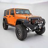 GSI Rock Crawler Full Width Front Bumper with Oe Fog Lights Hole and Winch Plate for 07-18 Jeep Wrangler JK