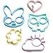 VonShef Silicone Egg Ring Mould Set of 5 includes Rabbit, Owl, Sun, Flower & Heart Designs
