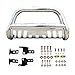 Super Drive D02G1068 - For 2016-2017 Toyota Tacoma Stainless Steel Bull Bar Grill Guard Bumper With Skid Plate and Optional Light Holes (Remove Skid Plate)