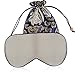 YANIBEST Natural Silk Sleep Mask - White Pure Mulberry 22 Momme Silk Eye Mask,Super-Smooth & Soft Comfortable Sleeping Mask for Women Men Night Sleeping,Travel