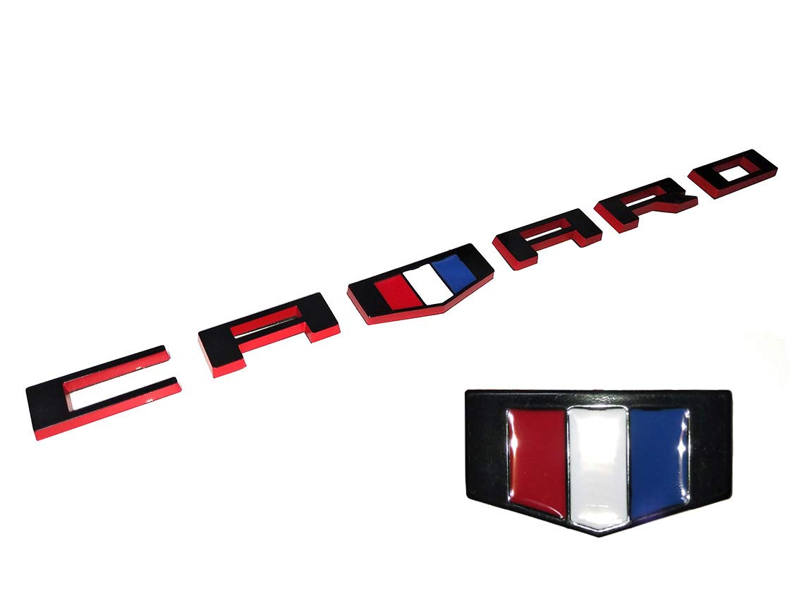 2Pc black red Yuauto OEM CAMARO Letter Emblem Badges 3D Badge