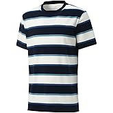 VANLYTK Men's Fashion Casual Cotton Loose Fit Crewneck Classic Striped T-Shirt