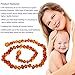 Raw Baltic Baby Amber Teething Necklace - (Cognac) Anti-Flammatory, Drooling & Free Teething Toy Pain Reduce - Reduces Tension and Fear, Teething Necklace for 3 to 36 Months Babies,Boys and Girls