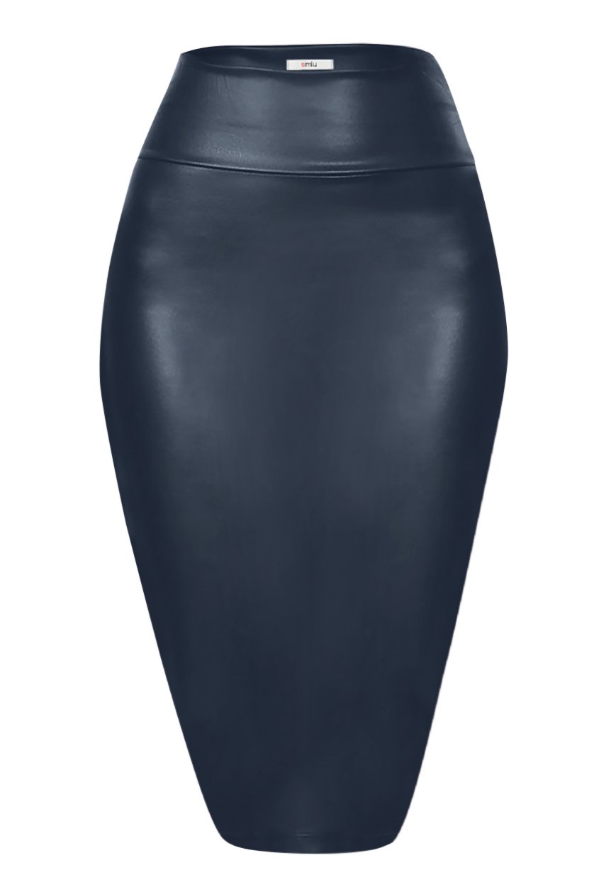 Faux Leather Pencil Skirt