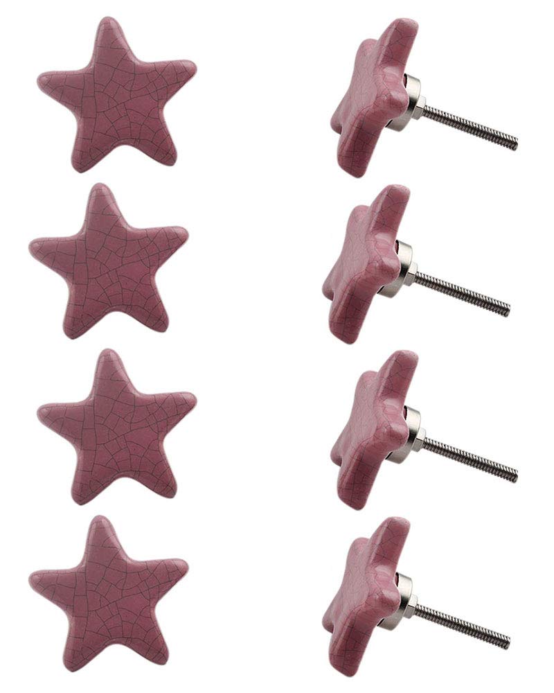 Indian Shelf Handmade Ceramic Drawer Pulls Dresser Knobs Pink 2