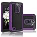 Tekcoo LG Treasure LTE Case, LG K7 Case, LG Tribute 5 Case, [Tmajor] [Purple] Shock Absorbing Hybrid Rubber Plastic Impact Defender Rugged Hard Cases Cover Shell for LG Tribute 5 / K7 / Treasure