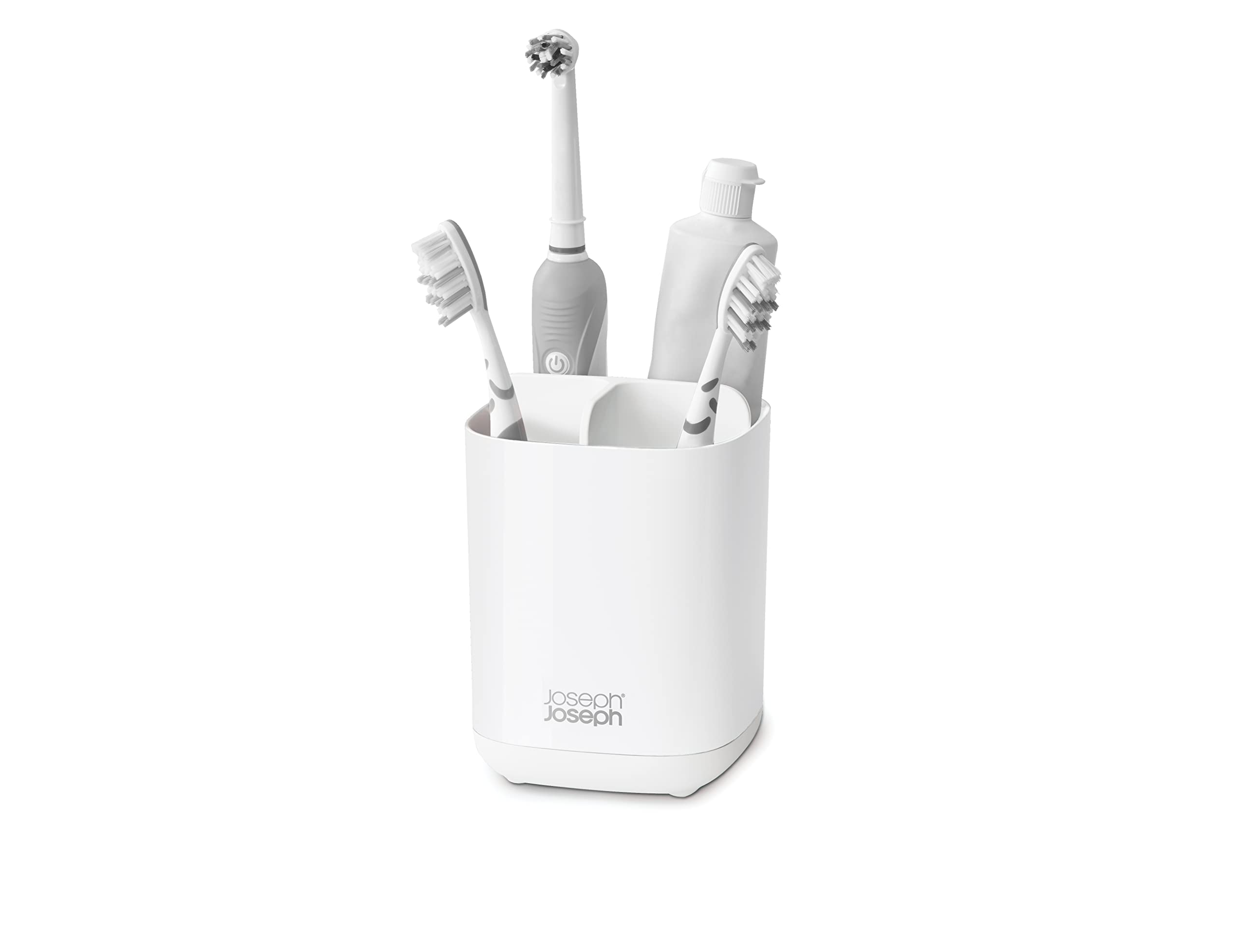 Joseph Joseph EasyStore Toothbrush Caddy Small, White/White, S