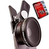 iPhone Camera Lens Kit (Universal) Pro Series HD DSLR Lens Bundle For iPhone & Samsung Galaxy + Exclusive Video Course with our Pro Photographers (Super Wide Angle .45X + Macro Lens 12.5X + 37mm Clip)
