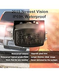 Cámara de copia de seguridad inalámbrica digital y kit de sistema de 7 '' Monitores para Coche   RV   Recogida   Furgoneta   Camión   Remolque Conducción y marcha atrás Vista posterior   Vista frontal Visión nocturna a prueba de agua IP69K Nueva cámara pe