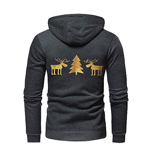 GREFER Men Autumn Winter Pullover Top Printed Christmas Sweatshirt Outwear T Shirt