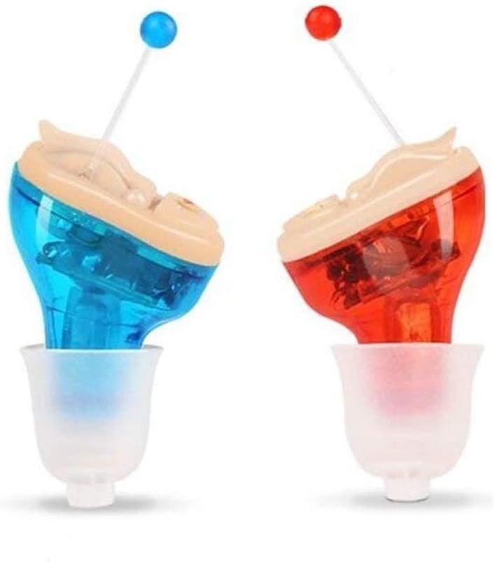 Sound Amplifier, L/R Hearing aids, Left and Right Ear Hearing aids, Red