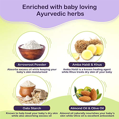 Dabur-Baby-Powder-No-added-Talc-and-Asbestos-Contains-Oat-Starch-Arrowroot-Powder-Amba-Haldi-Hypoallergenic-Dermatologically-Tested-with-No-Paraben-Phthalates-150-g