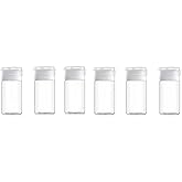 Onwon 6 Pcs 30 ml/1 oz Empty Plastic Sample Travel Size Plastic Empty Squeeze Bottle Container Jar Pot Vial with Flip Lid Perfect for Emollient Water Shower Gel Emulsion Etc