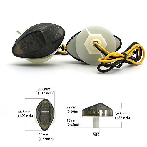 2Pcs Super Bright Smoke Motorcycle Front LED Flush Mount Turn Signal Light Blinker Side Maker Lamp for Honda CBR600RR CBR1000RR CBR600F3 CBR600F4 CBR600 F3 F4 F4I - Thumbnail 3