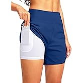 G Gradual Women's 5" High Waisted Swim Board Shorts Quick Dry UPF 50+ Swimming Beach Shorts for Women with Liner Pockets