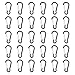 30pcs Mini Aluminum Carabiner Clip Hook D Shape Spring Loaded Gate Carabeaner Keychain for Home Camping Hiking Fishing Traveling Backpack Outdoor DIY (Black)