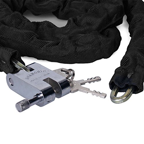 From U.S.A 3 Feet Chain Bike Lock Heavy Duty Motorcycle Padlock Wall Ground Anchor Lock Security