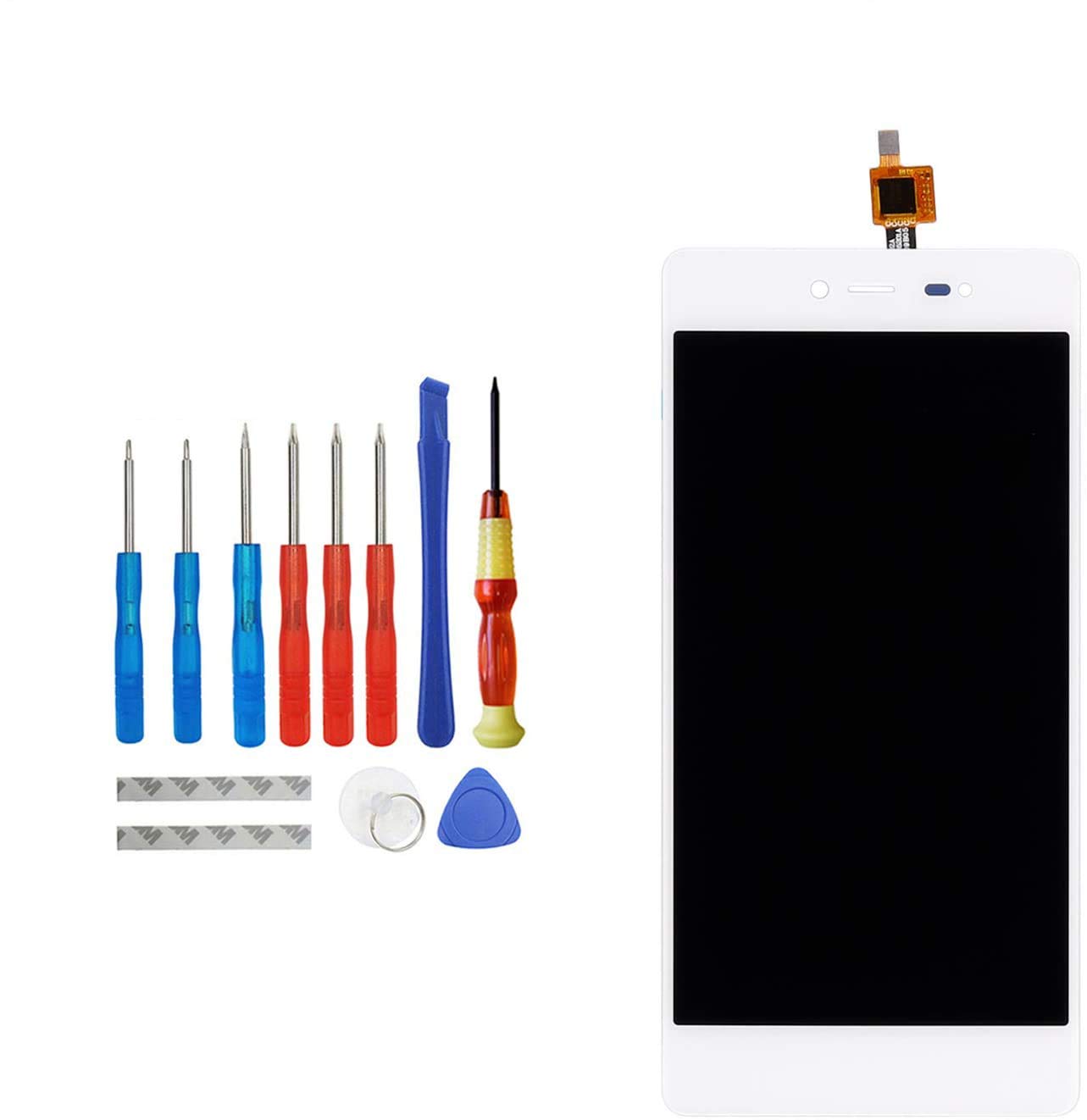 E-YIIVIIL LCD Display Compatible with Wiko Fever 4G 5.2 Inch (White Without Frame) Display LCD Touch Screen with Toolkit
