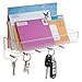 mDesign Mail Shelf, Letter Holder, Key Rack Organizer for Entryway, Kitchen - Wall Mount, Clear