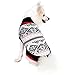 Blueberry Pet Nordic Pattern Inspired Fair Isle Black and White Snowflakes Dog Sweater, Back Length 16