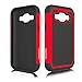 Galaxy J1 Case, Samsung J100 Case, ZeopoCase Hybrid Armor Hrad and Soft Dual Layer Defender Protective Case Cover for Samsung Galaxy J1 (2015) / J100 (Red)