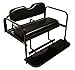 EZGO TXT Golf Cart Rear Flip Folding Back Seat Kit, 1995 And Up - All Factory Colors (Black Cushions)