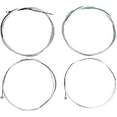 Cello Strings, Durable Copper Zinc Alloy Metal Strings 3/4 4/4 Size for Beginners Professionals Practice Performance