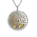 Sweet Soul Designs Aromatherapy Necklace Locket Diffuser for Essential Oils - Stainless Steel Tree of Life Design with Crystals, Adjustable Chain
