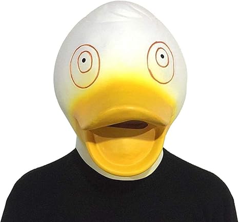 Amazon Co Jp マスクバーダンスアヒルかわいい黄色いアヒル動物マスクフードマスカレードprops 色 White サイズ One Size ホーム キッチン
