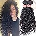 Vipbeauty 3 Bundles Of Brazilian Hair 7A Grade 100% Unprocessed Virgin Water Wave Wair Natural Black 95-105g/pc
