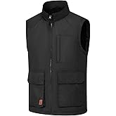 Msmsse Men's Softshell Outerwear Puffer Vest Windproof Lightweight Sleeveless Jacket for Running Golf