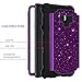 LONTECT Compatible Galaxy Note 9 Case Luxury Glitter Sparkle Bling Heavy Duty Hybrid Sturdy High Impact Shockproof Protective Cover Case for Samsung Galaxy Note 9 - Shiny Purple/Black