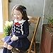Shouhengda Kid Girls Tops Pullover Long Sleeve Dress Preppy Style Outwear Coat (110(3-4Years), Navy)