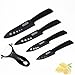 Topfox Kitchen Cutlery Ceramic Knife Set With Sheaths in Gift Box (Black)