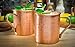 Moscow Mule Hammered Copper Mug Set (16 oz), 100% Pure Copper, Brushed Finish, Premium Weight, Set of 2, Perfect for All Cold Cocktail