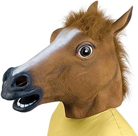 Halloween Horse Head Mask Latex Animal Party Costume Cosplay Prop Unicorn Zoo Toys